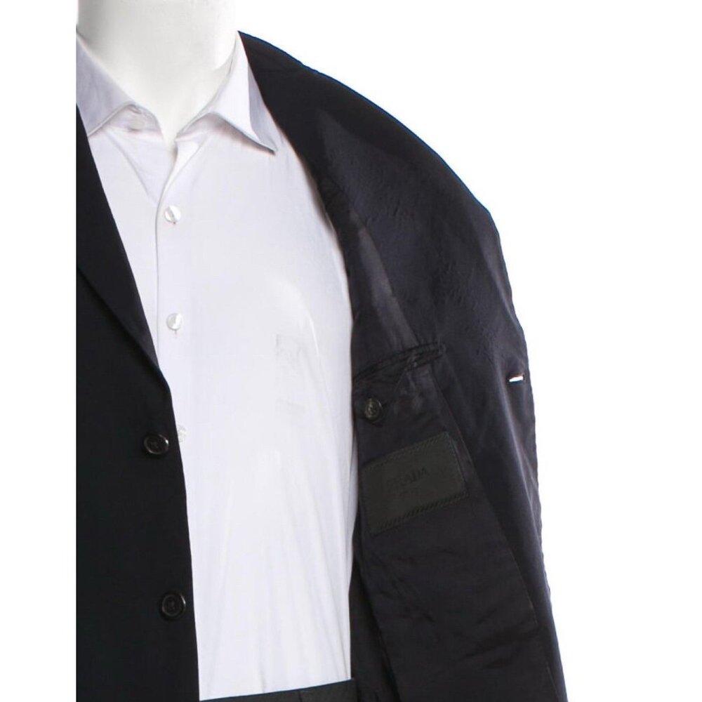 Prada Authentic Solid Blue Black Long Sleeve Blaz… - image 4